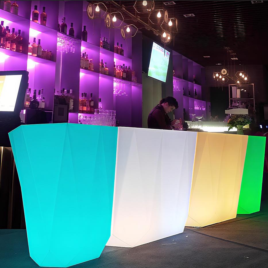 Outdoor Furniture Rental For Party - Bancone bar con diodo luminescente per