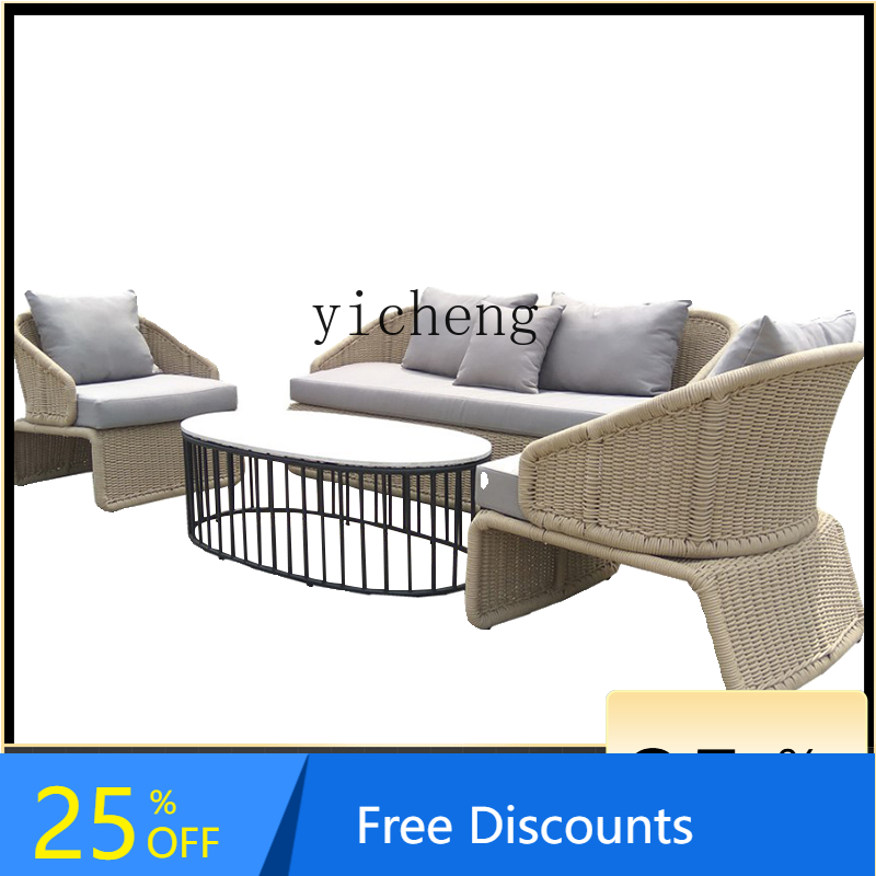 Outdoor Furniture Hotel - LYY Cortile esterno Divano in rattan