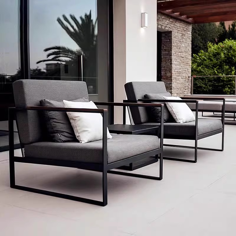 Outdoor Furniture Iron - Set di Divani Moderni Impermeabili e