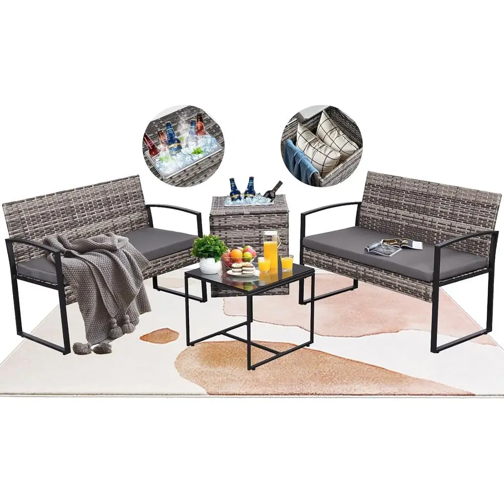 Outdoor Furniture Grey - Set di mobili da giardino a
