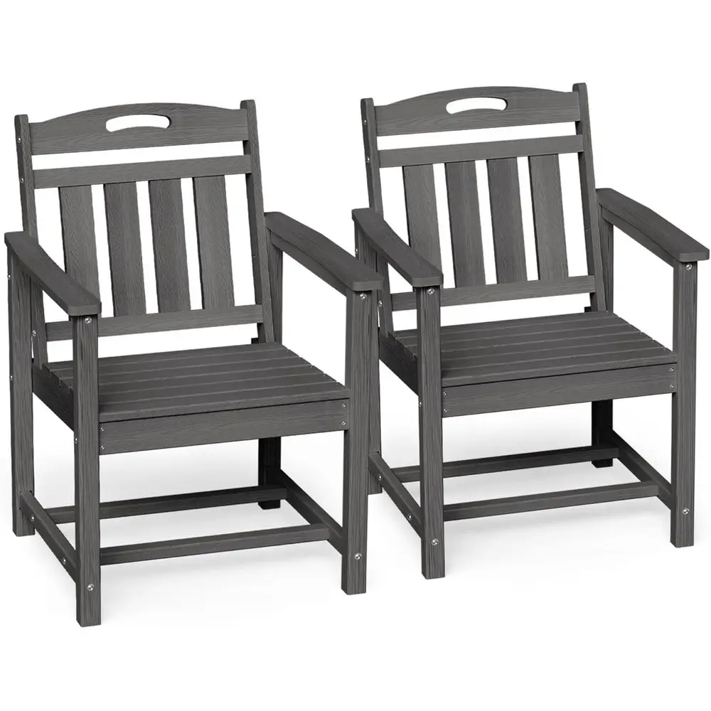 Outdoor Furniture Grey - Set di 2 sedie da pranzo