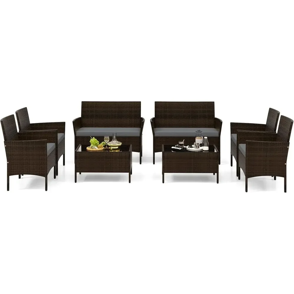 Set di mobili da giardino in r - Outdoor Furniture Grey recensione e prezzo