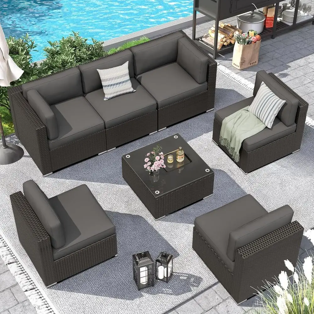 Set di mobili da giardino per  - Outdoor Furniture Grey recensione e prezzo