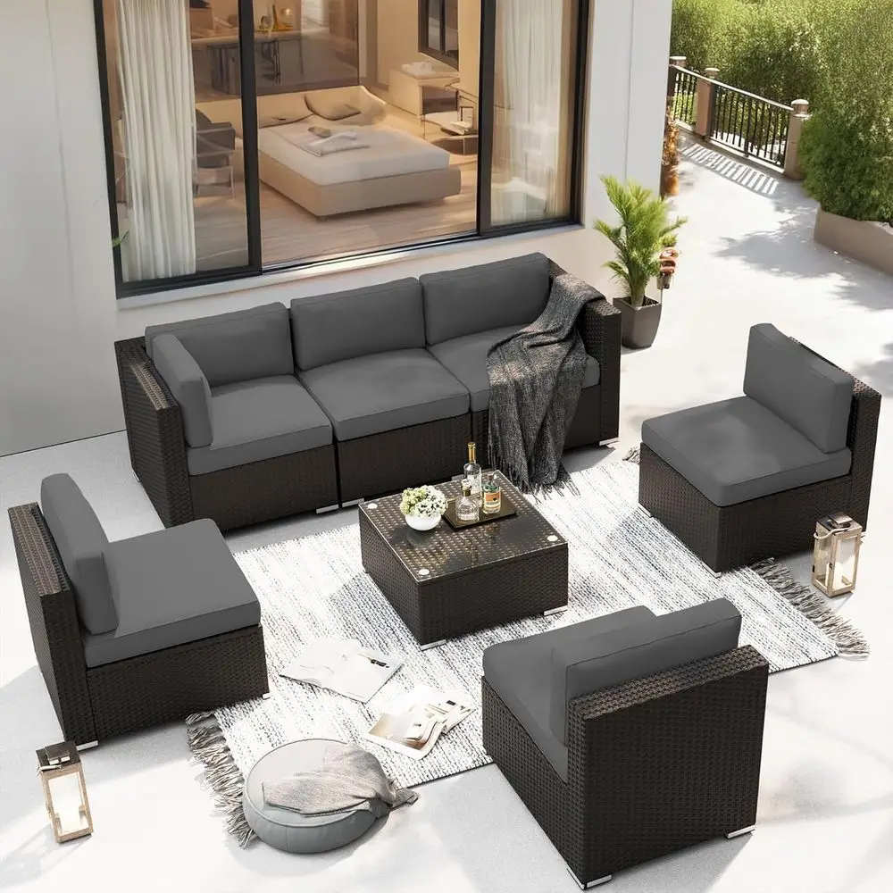 Set di mobili da giardino con  - Outdoor Furniture Grey recensione e prezzo