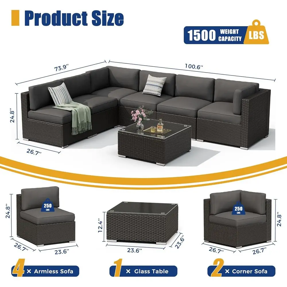 Set di mobili da giardino con  - Outdoor Furniture Grey recensione e prezzo