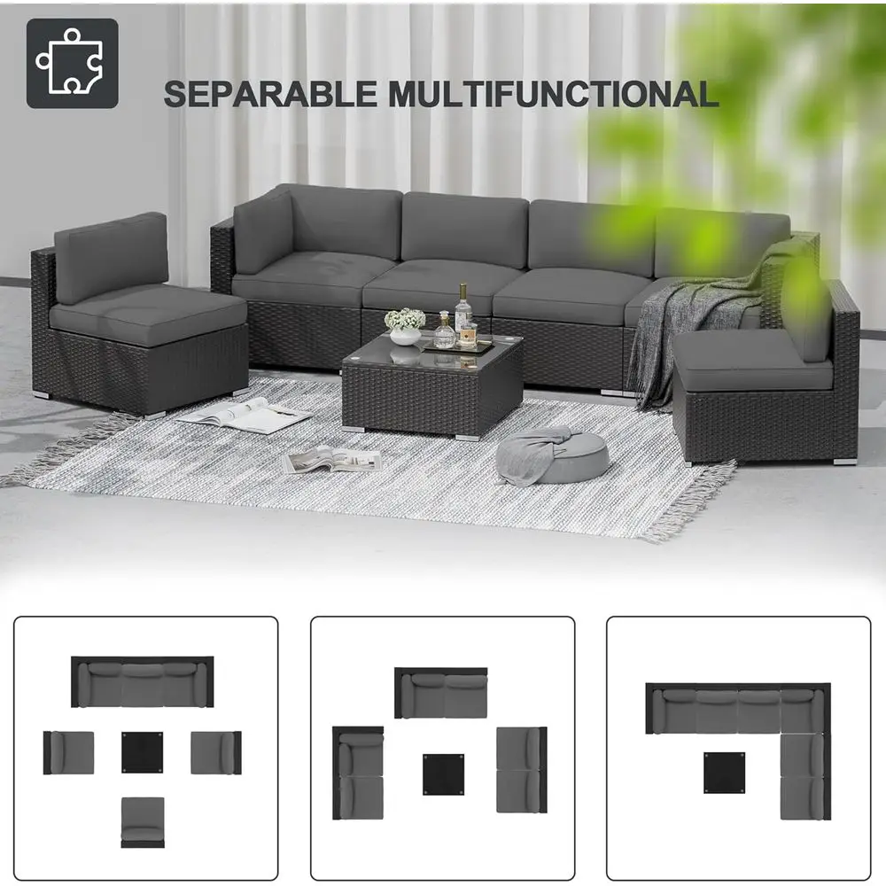 Set di mobili da giardino con  - Outdoor Furniture Grey recensione e prezzo