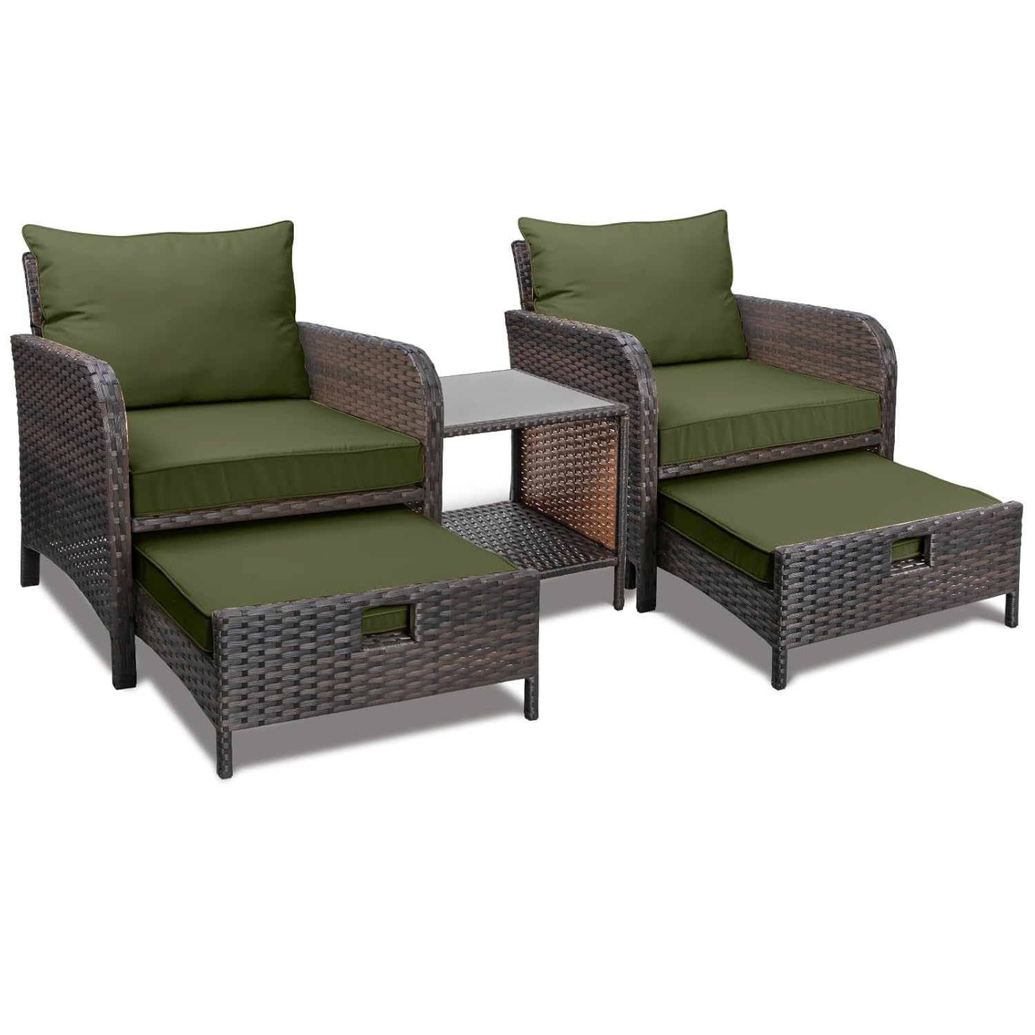 Set da Patio in Rattan PE a 5  - Outdoor Furniture Lounge Set recensione e prezzo