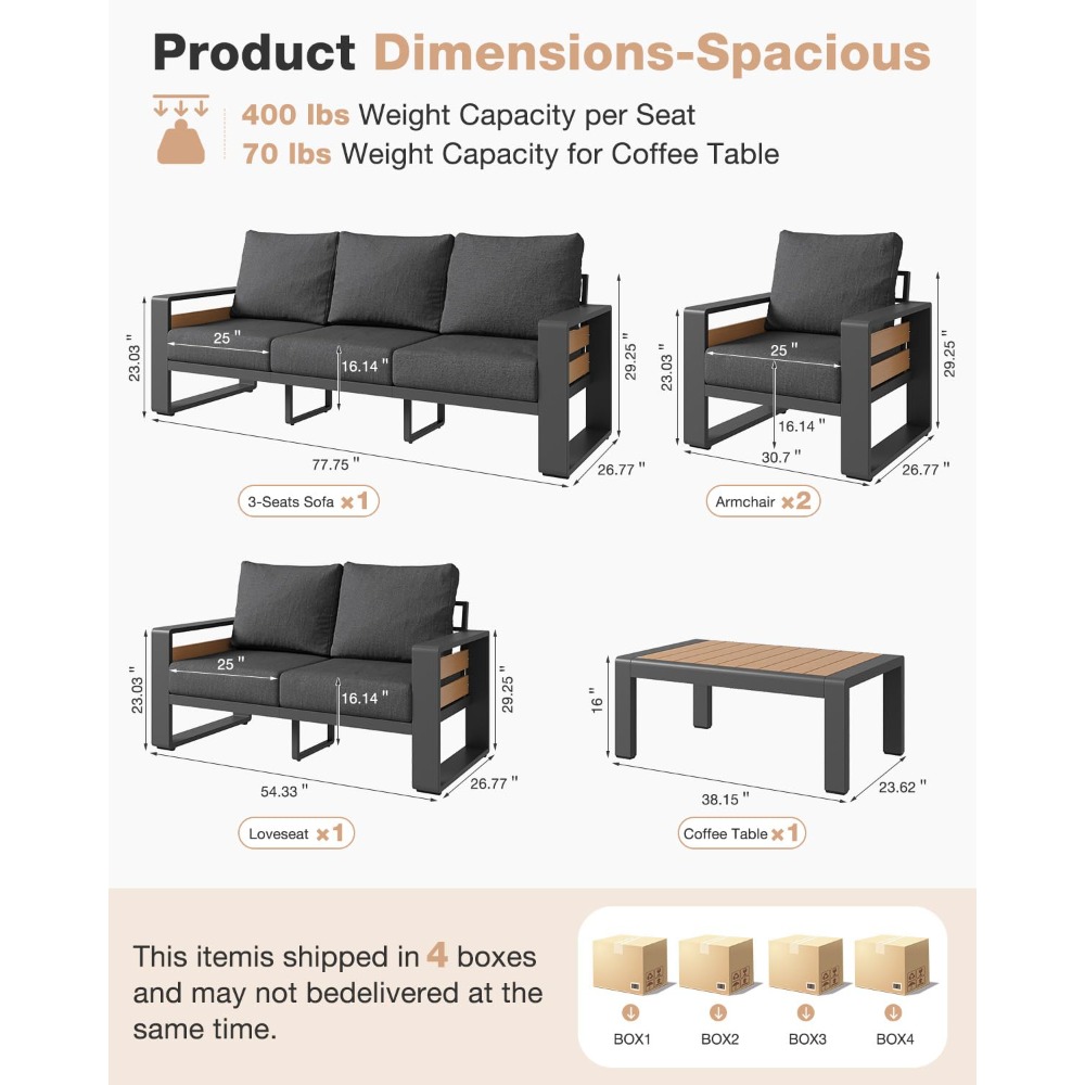 Set di Mobili da Patio in Allu - Outdoor Furniture Lounge Set recensione e prezzo