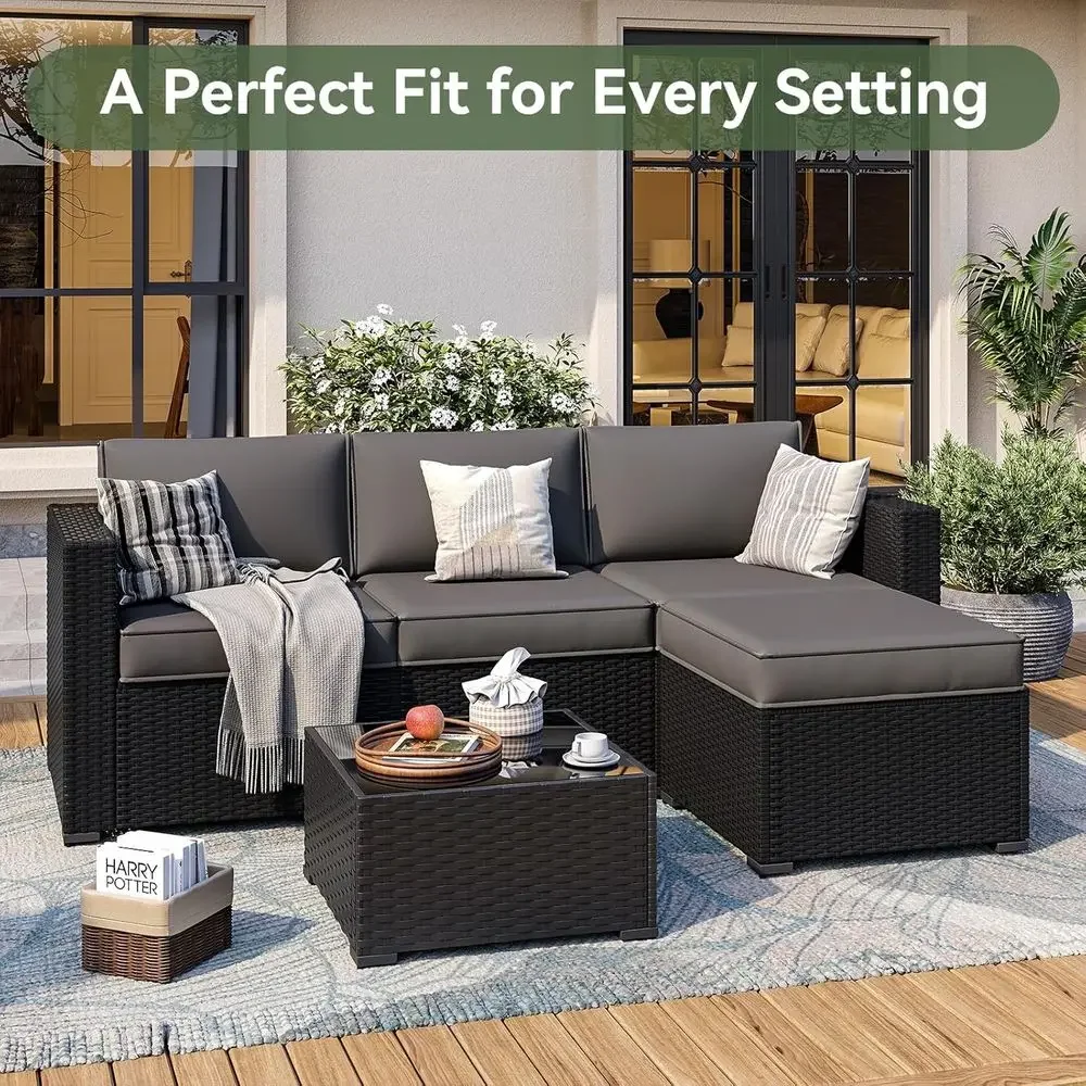 Set di mobili da esterno grigi - Outdoor Furniture Grey recensione e prezzo