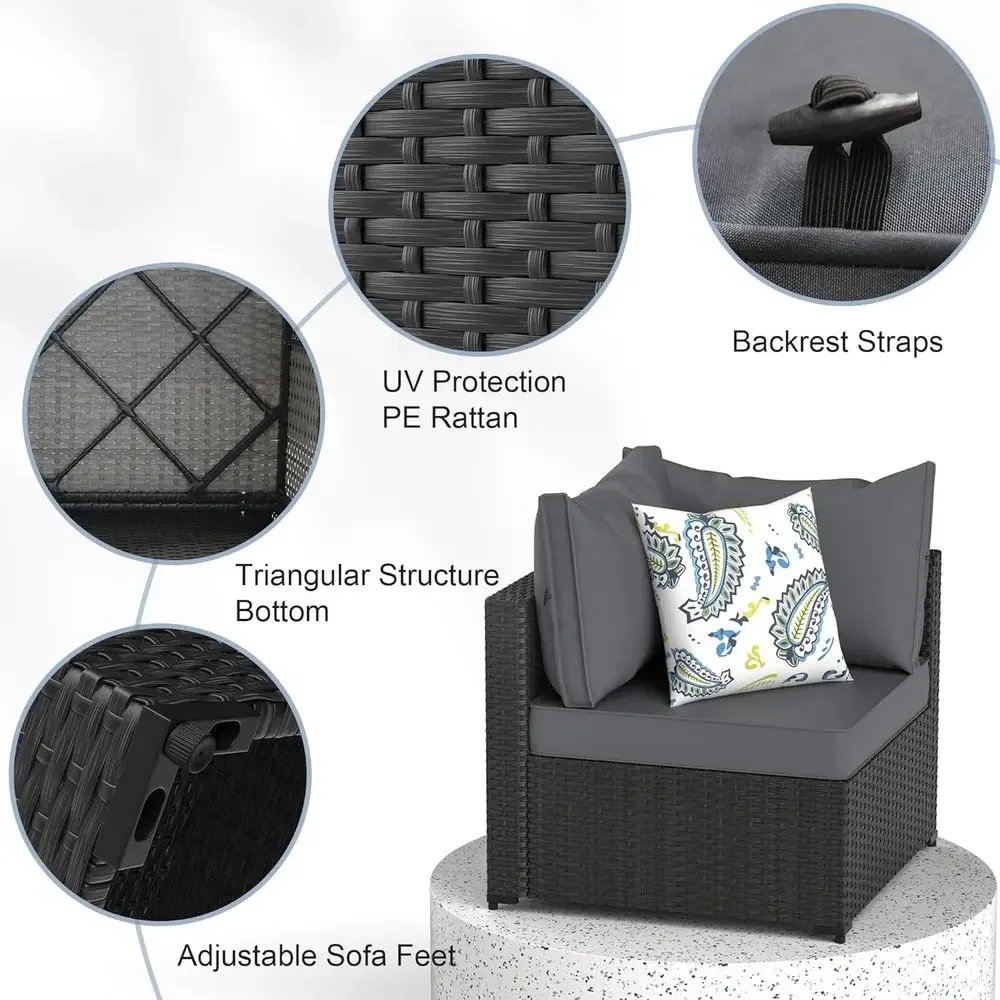 Set di mobili da giardino comp - Outdoor Furniture Grey recensione e prezzo