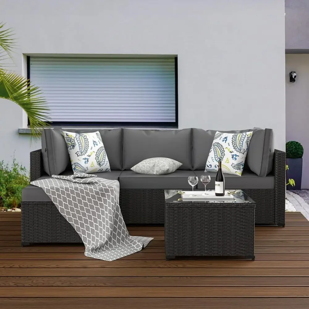 Set di mobili da giardino comp - Outdoor Furniture Grey recensione e prezzo