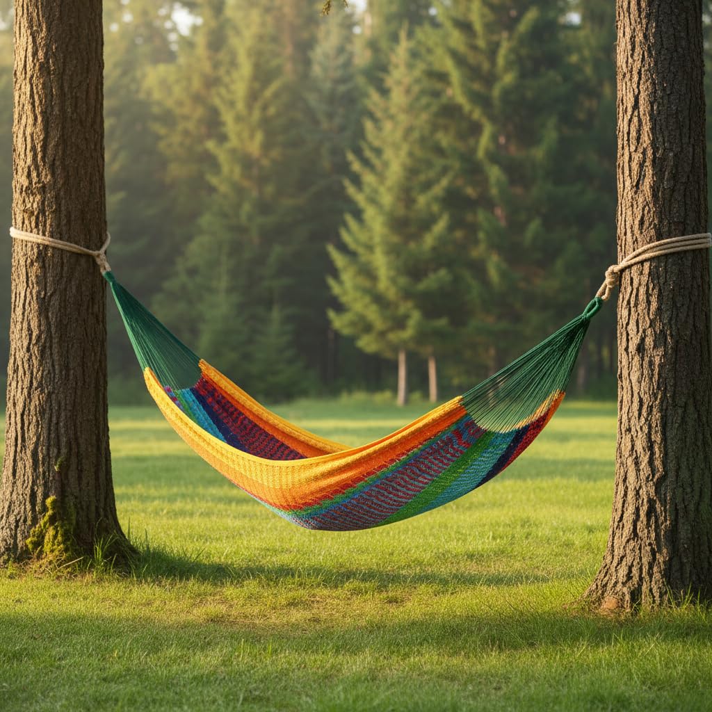 Amaca Doppia a Strisce Verdi,  - Outdoor Furniture Green recensione e prezzo