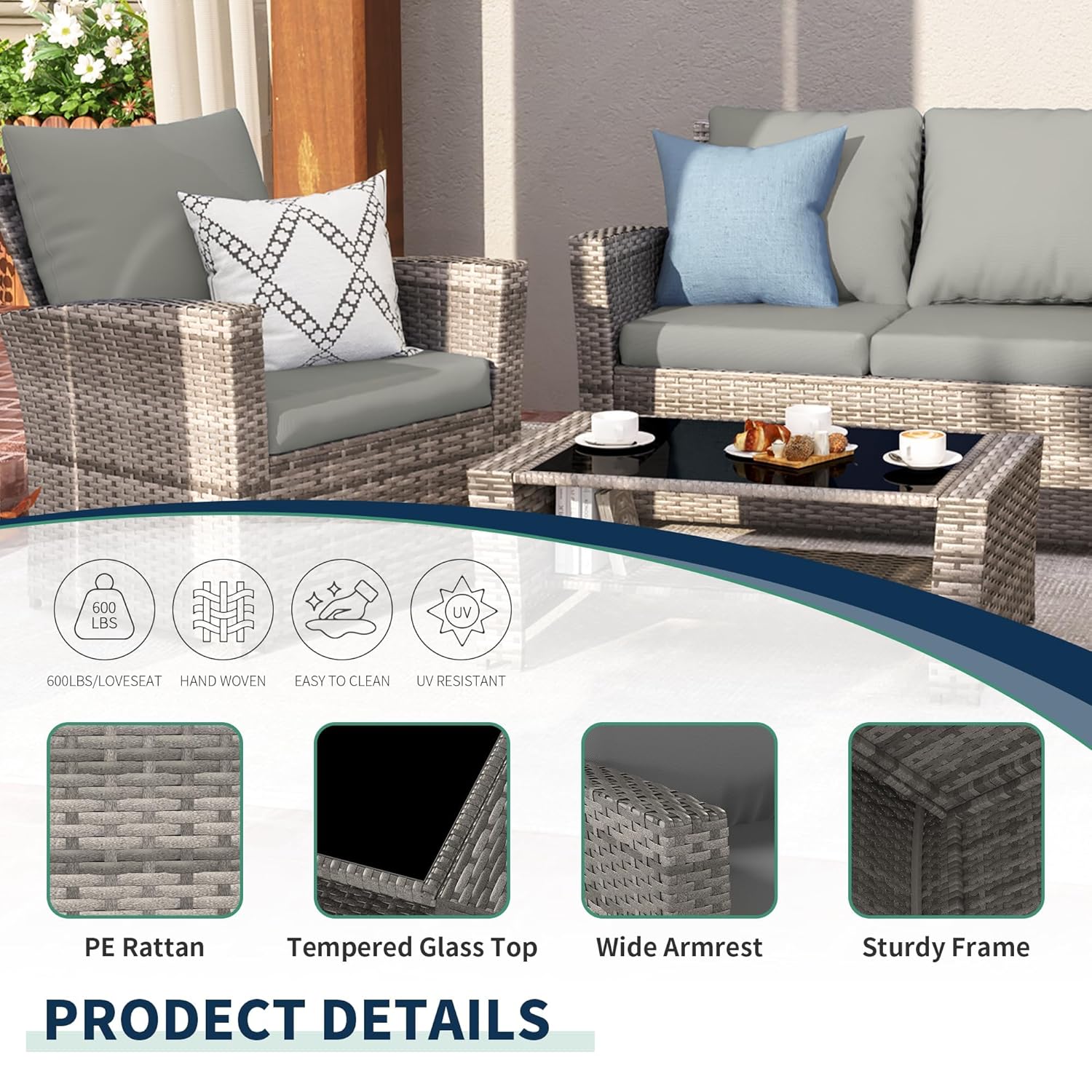 Set Divano Sezionale da Estern - Outdoor Furniture Grey recensione e prezzo