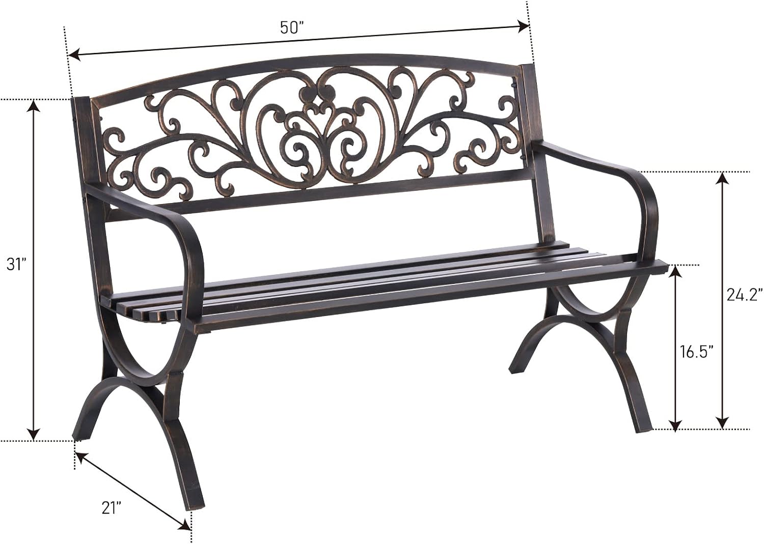 Panca da Giardino in Bronzo da - Outdoor Furniture Iron recensione e prezzo