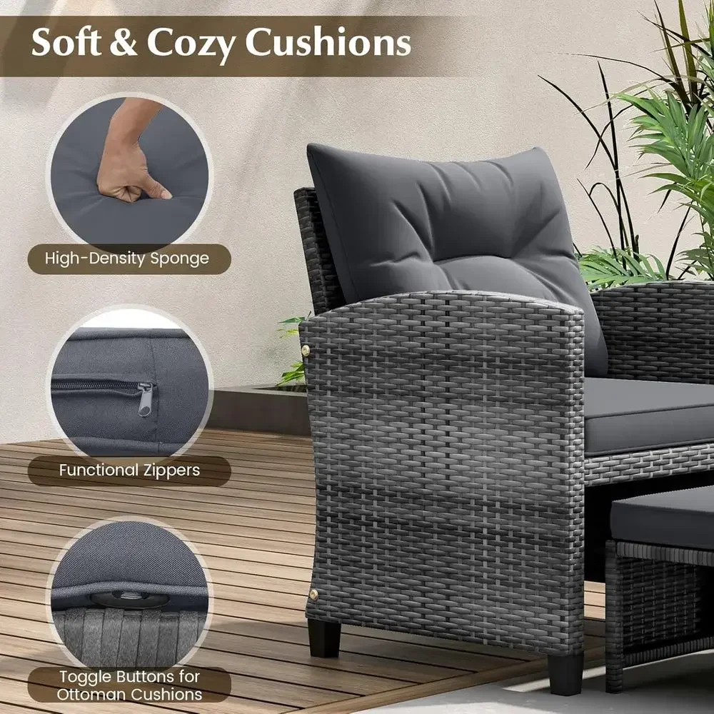 Set di mobili da esterno in vi - Outdoor Furniture Grey recensione e prezzo