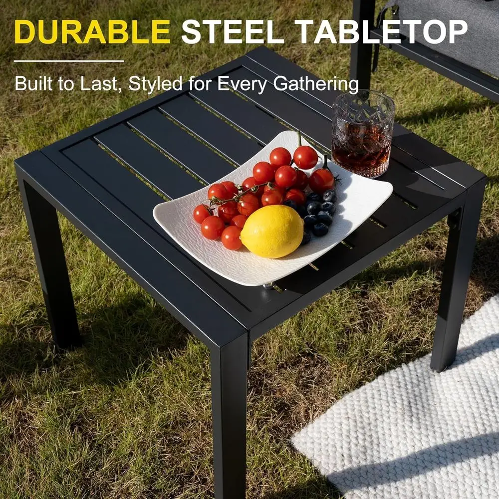 Set di mobili da giardino a 5  - Outdoor Furniture Grey recensione e prezzo