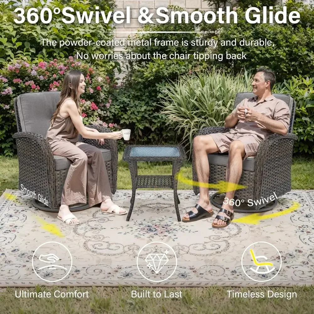 Set di 2 Sedie a Dondolo Girev - Outdoor Furniture Grey recensione e prezzo